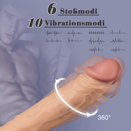 Realistyczne wibrator 3 w 1 6 wbijania 10 wibrujących wibratorów Dildo